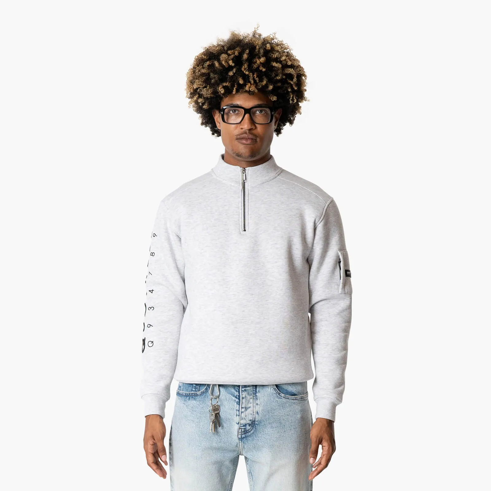 DEFENDER HALFZIP | LIGHT GREY MELEE/BLA