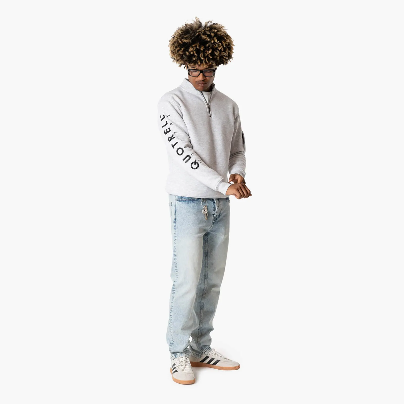 DEFENDER HALFZIP | LIGHT GREY MELEE/BLA