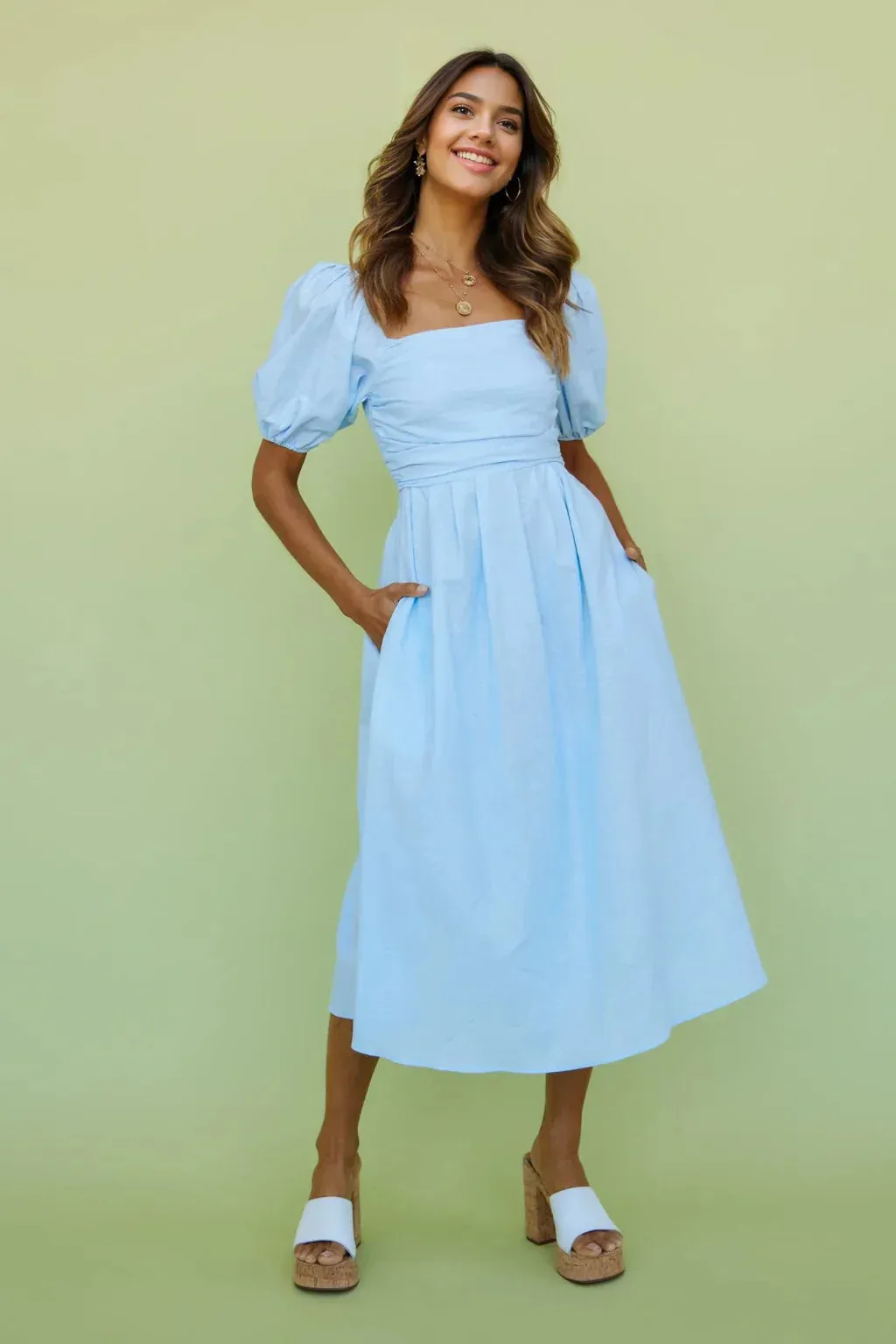Delfino Maxi Dress Blue