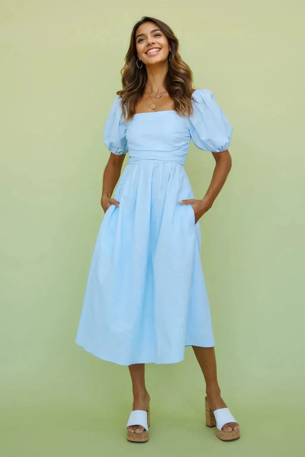 Delfino Maxi Dress Blue