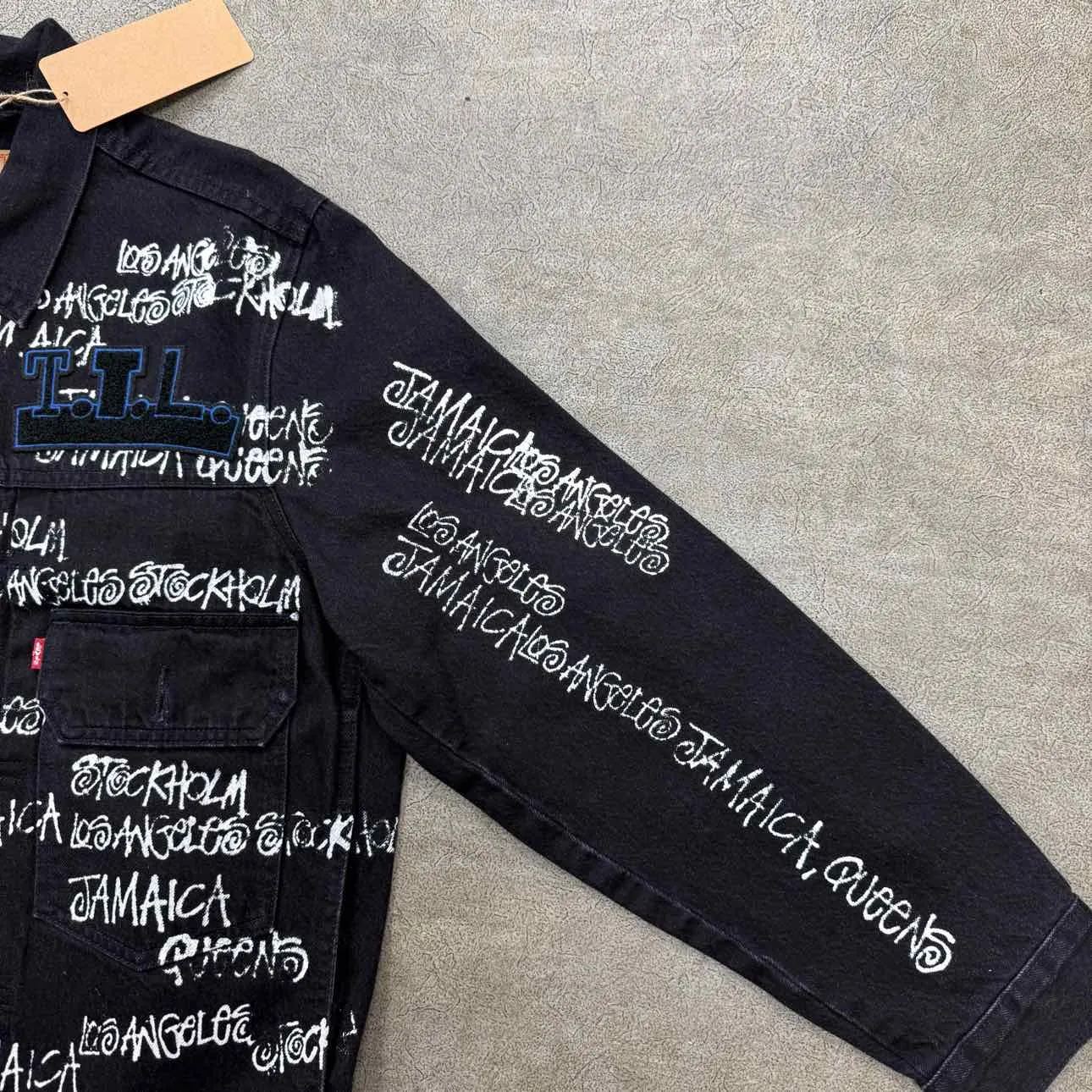 Denim Tears Denim Jacket "STUSSY X OUR LEGACY" Black Used Size L