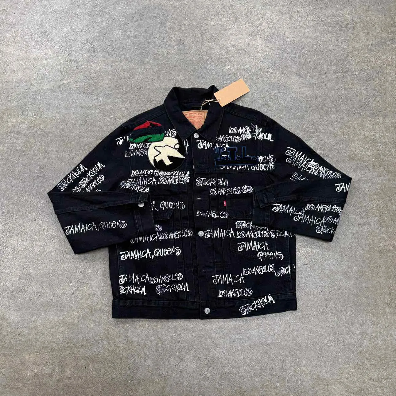 Denim Tears Denim Jacket "STUSSY X OUR LEGACY" Black Used Size L