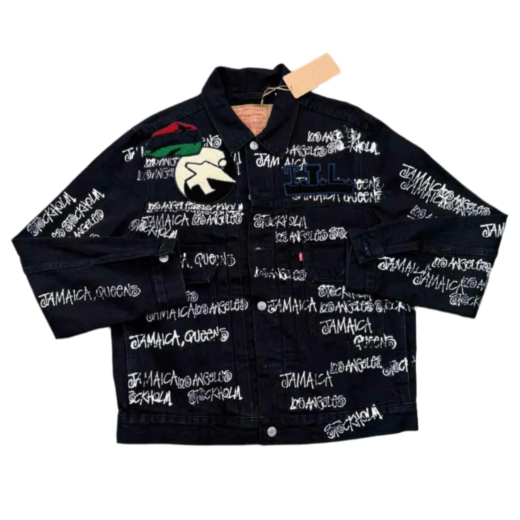 Denim Tears Denim Jacket "STUSSY X OUR LEGACY" Black Used Size L