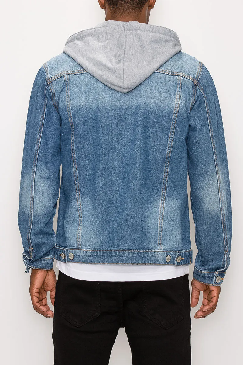 Detachable Hood Denim Jacket