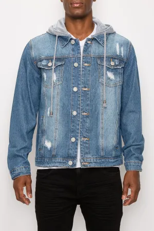 Detachable Hood Denim Jacket