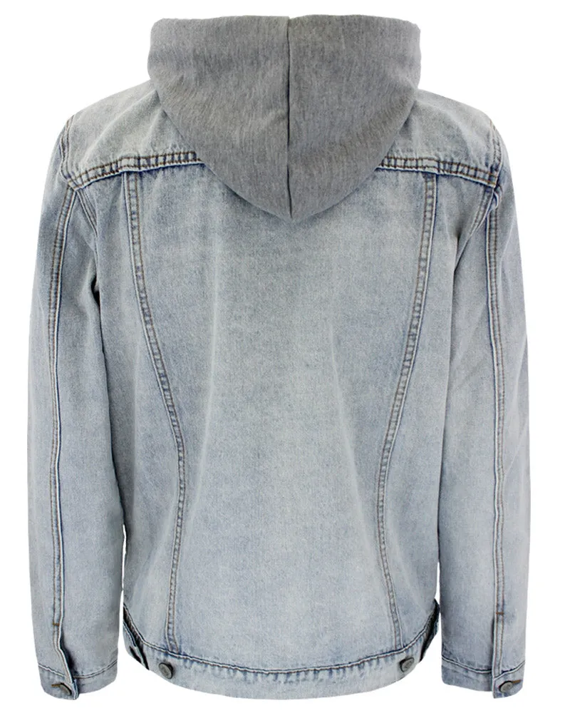 Detachable Hood Denim Jacket