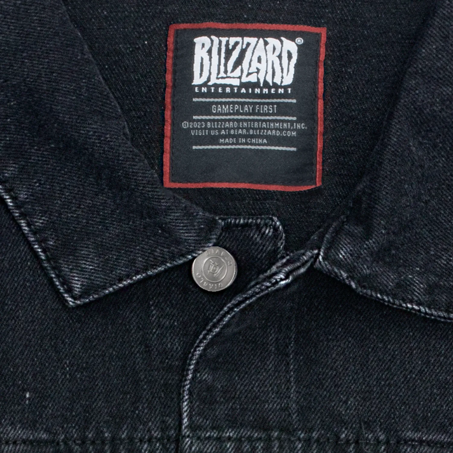Diablo IV Denim Black Button-Up Jacket
