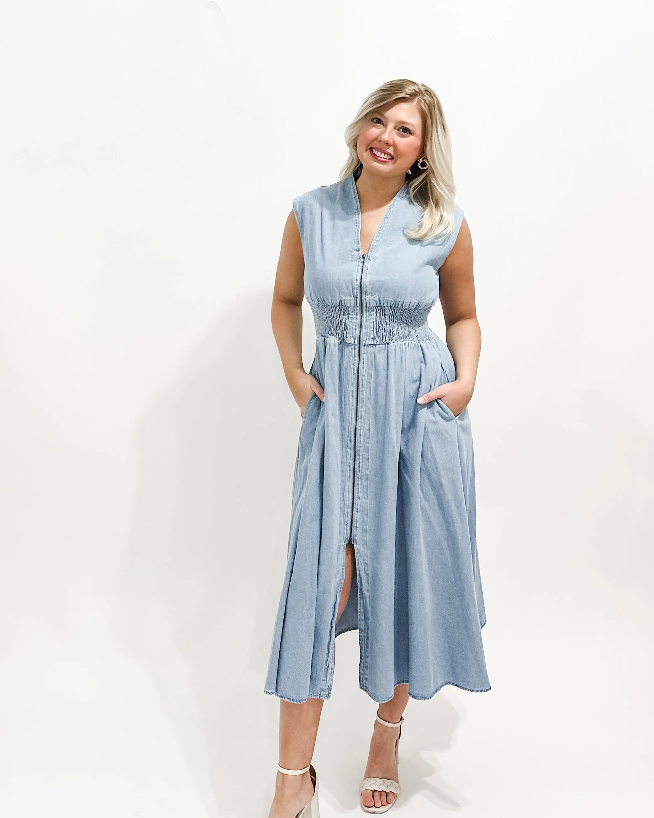 Dixie Denim Midi Dress