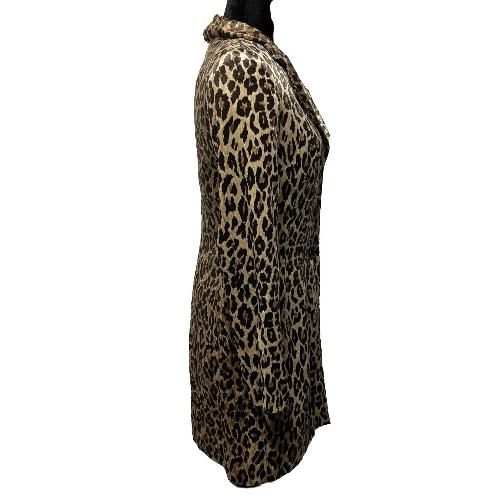Dolce & Gabbana - Vintage Leopard Print Viscose Trench Coat - 40 US M