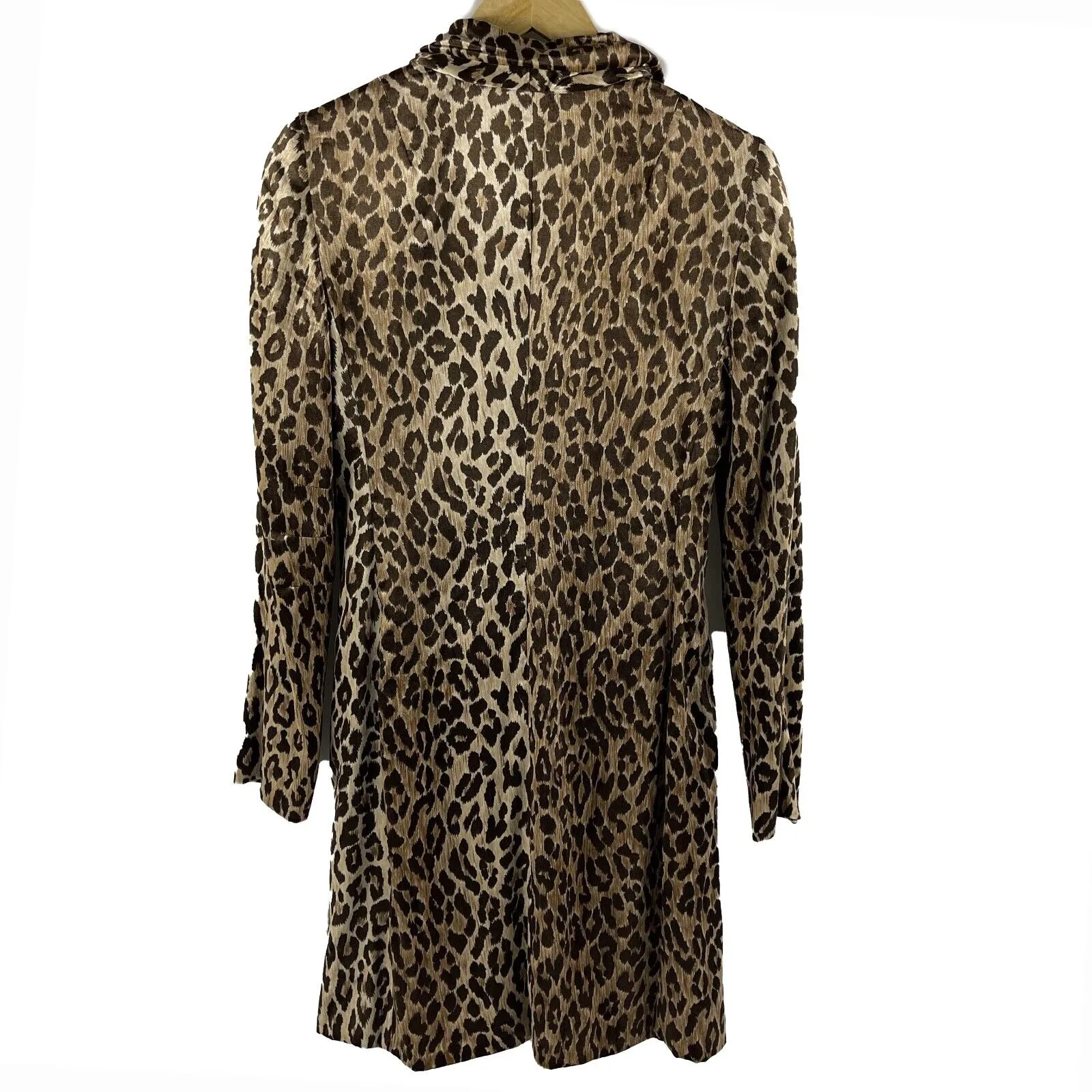 Dolce & Gabbana - Vintage Leopard Print Viscose Trench Coat - 40 US M