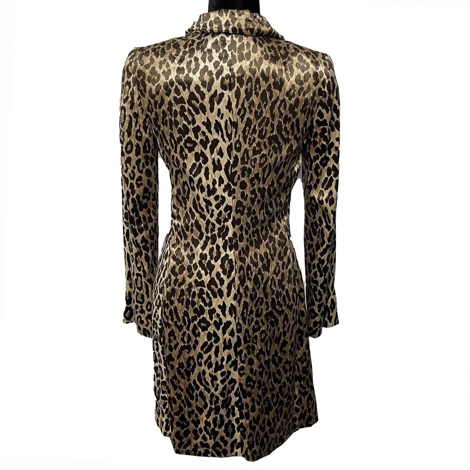 Dolce & Gabbana - Vintage Leopard Print Viscose Trench Coat - 40 US M
