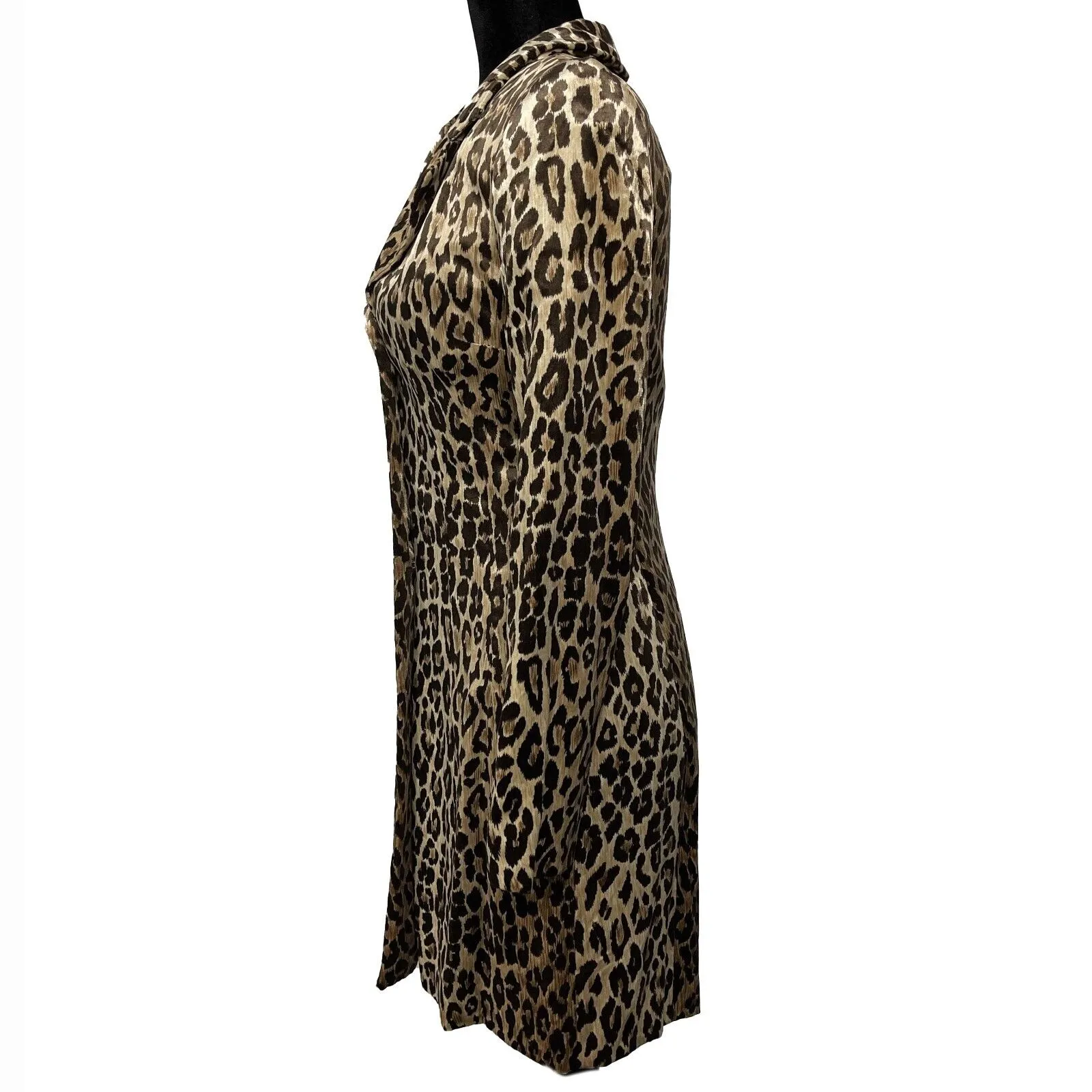 Dolce & Gabbana - Vintage Leopard Print Viscose Trench Coat - 40 US M