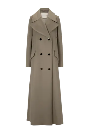 Double Breasted Coat with Oversized Collar
