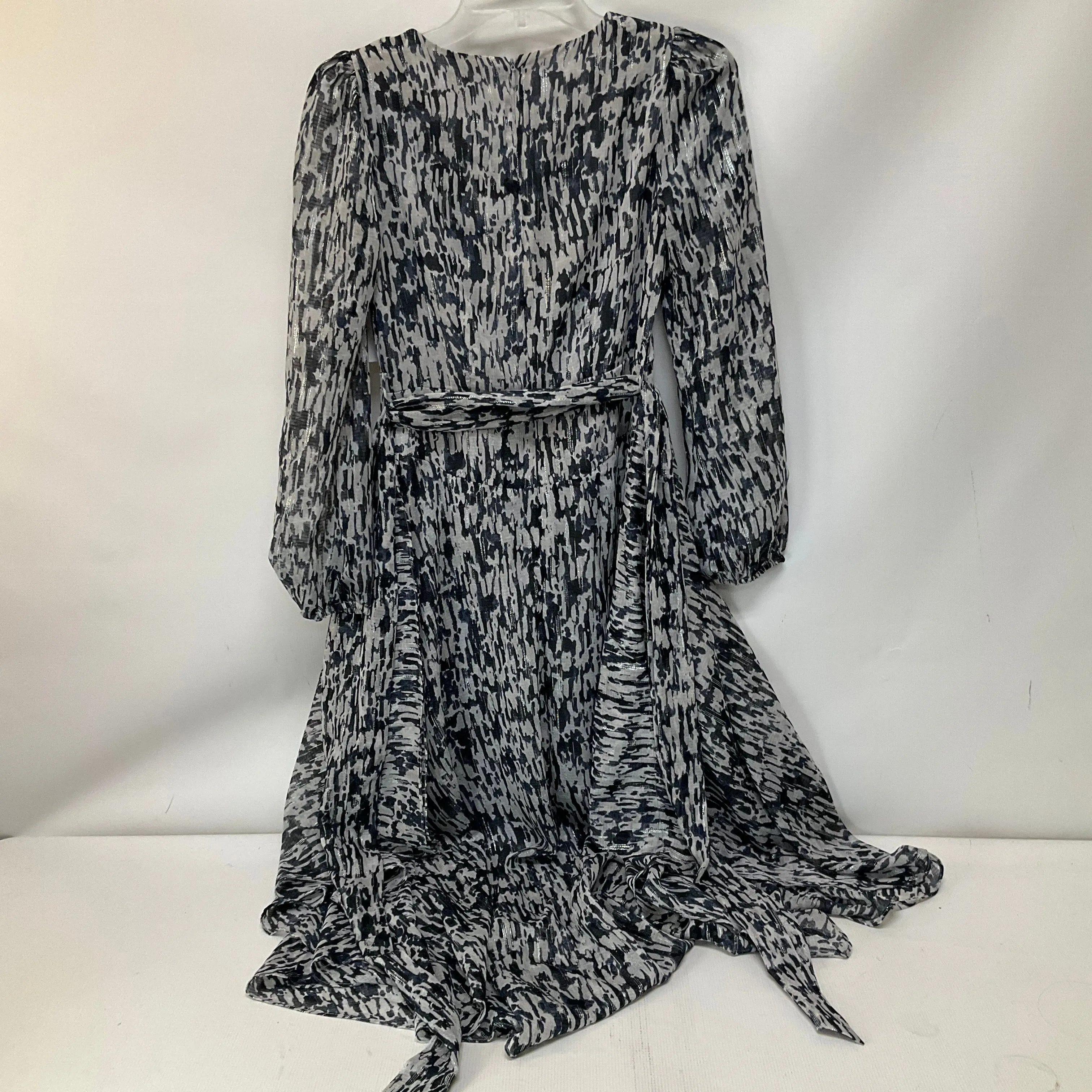 Dress Party Midi By Vince Camuto In Blue & Grey, Size: Xs