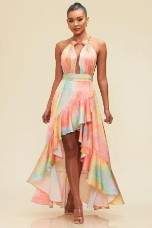 DUBAI GOLD CHAIN MAXI DRESS