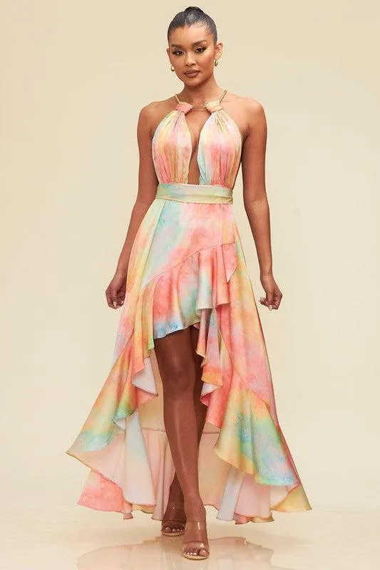 DUBAI GOLD CHAIN MAXI DRESS