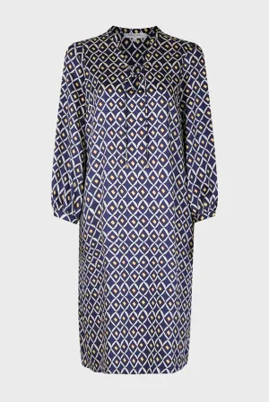 EKRAM 70S PRINT SOFT MINI DRESS