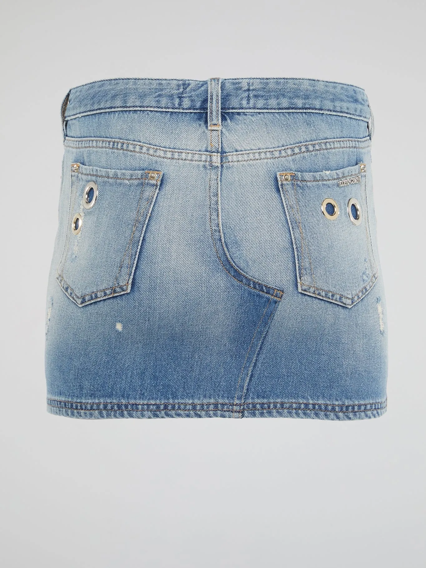 Embellished Denim Mini Skirt