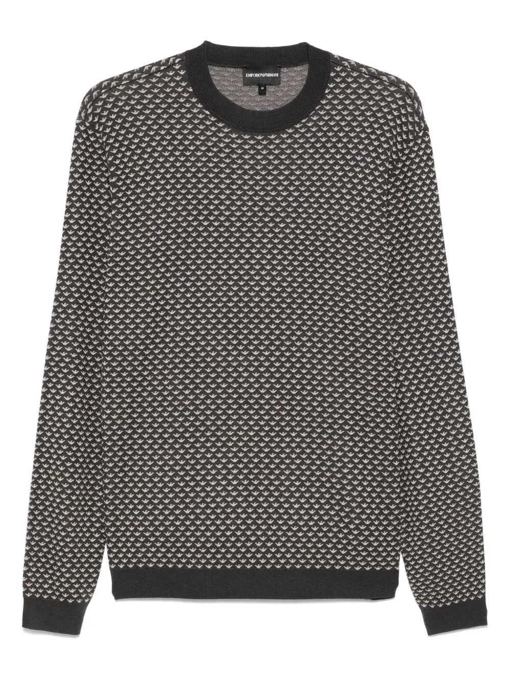 Emporio armani allover logo ull blandning tröja