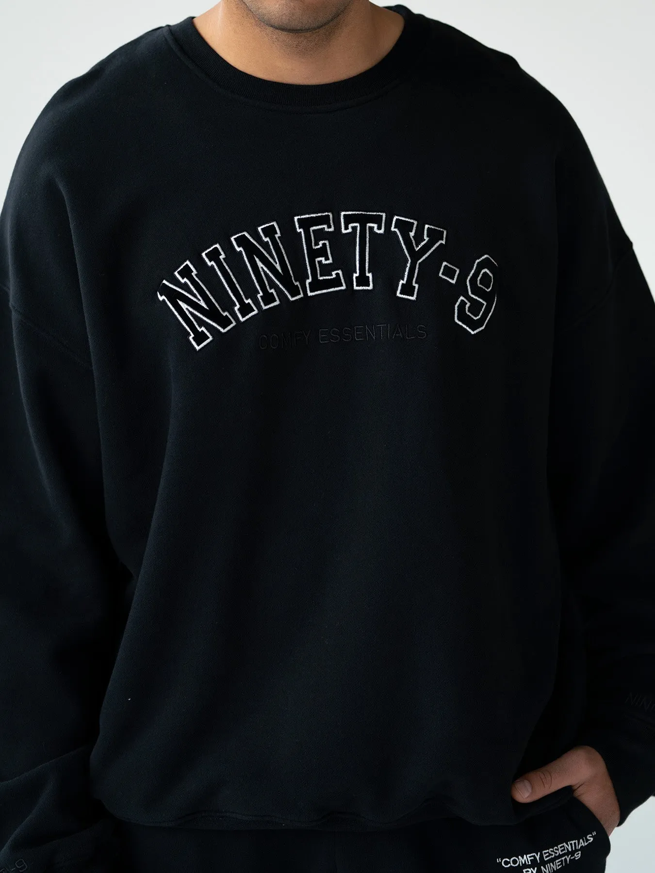 ESSENTIALS - College Sweater  •  Black