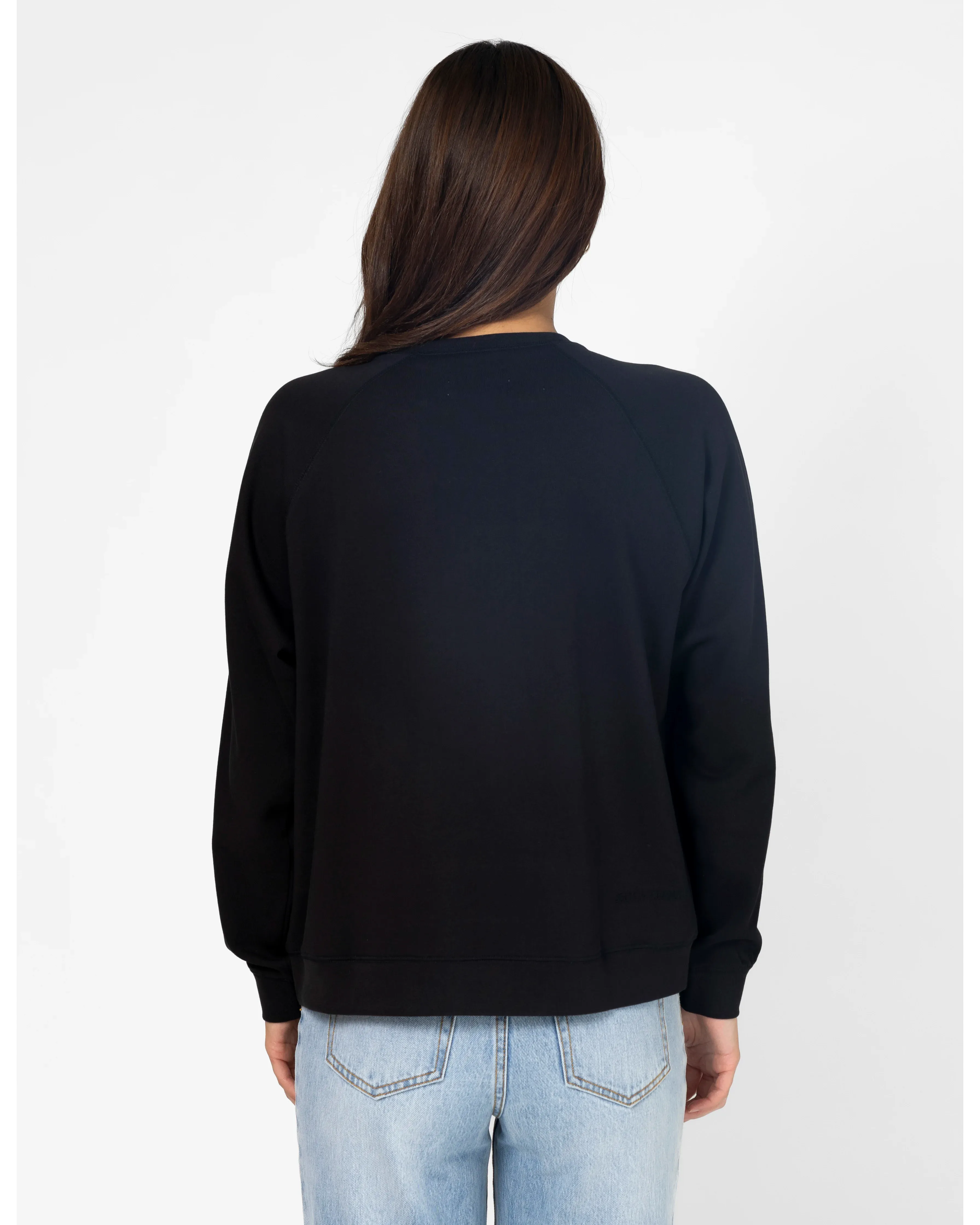 Everyday Sweater Leopard Cross With Stripes - Black
