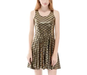 Explosion Models Fish Scales Shiny Pleated Large Poncho