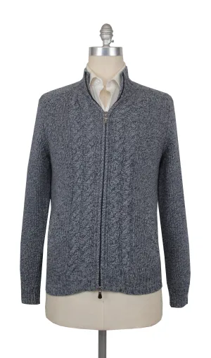 Fedeli Blue Crewneck Jacket