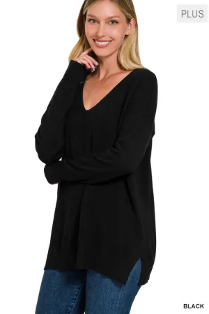 Feeling Happy Sweater Top- Curvy