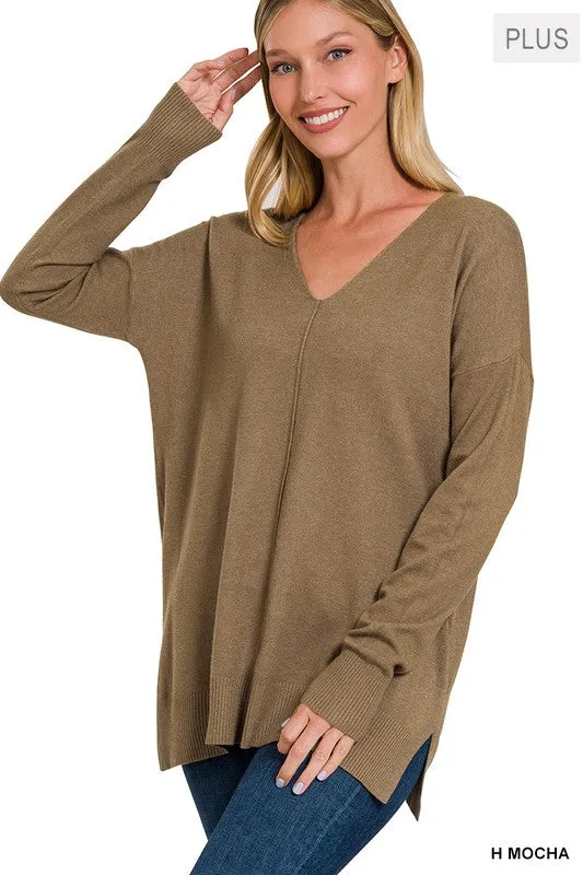 Feeling Happy Sweater Top- Curvy
