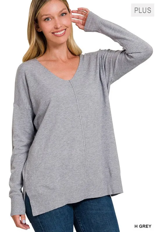 Feeling Happy Sweater Top- Curvy