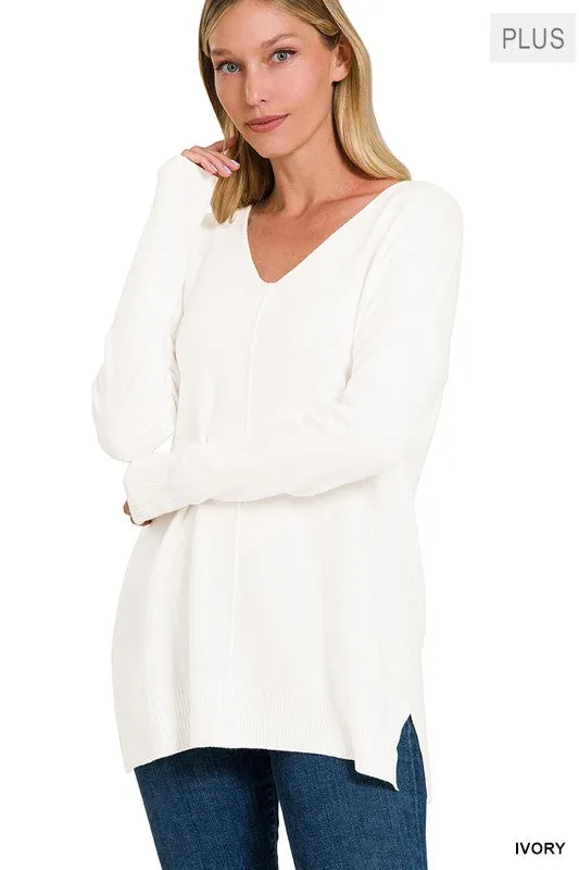 Feeling Happy Sweater Top- Curvy