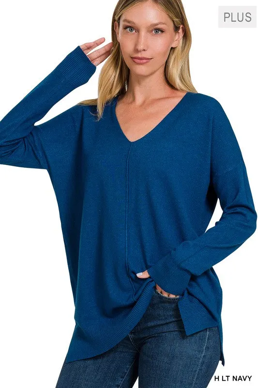 Feeling Happy Sweater Top- Curvy