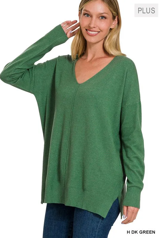 Feeling Happy Sweater Top- Curvy