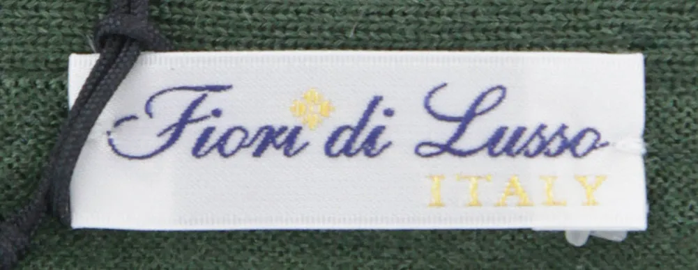 Fiori Di Lusso Dark Green V-Neck Cardigan