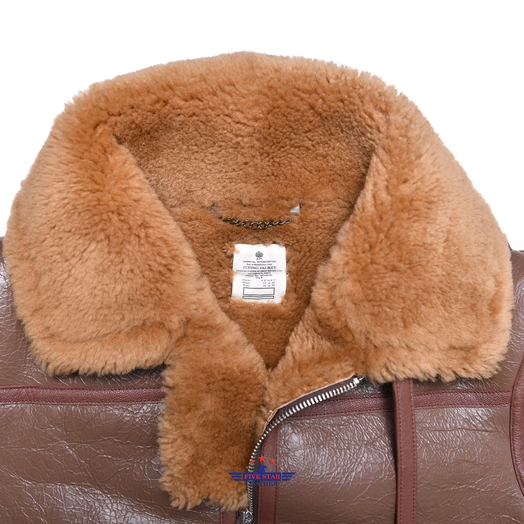 FiveStar Leather Repro RAF 1940/41 Pattern Sheepskin Flight Jacket