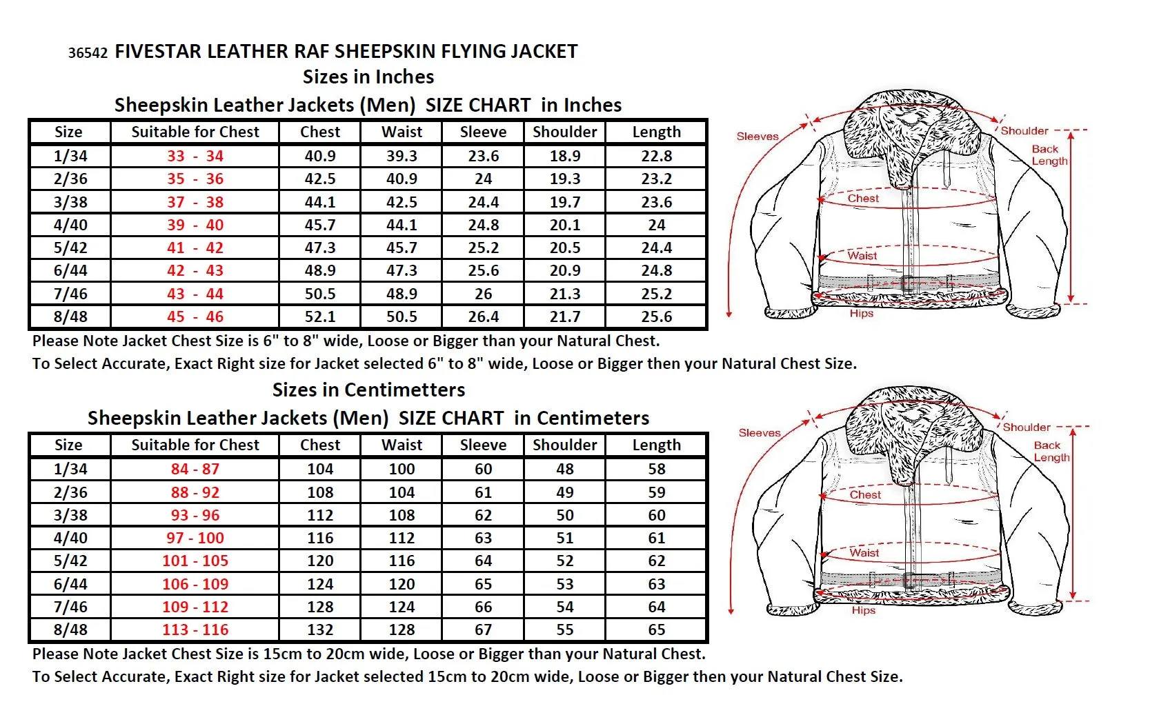 FiveStar Leather Repro RAF 1940/41 Pattern Sheepskin Flight Jacket