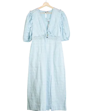 Free People Blue Slow Pace Midi Dress UK M