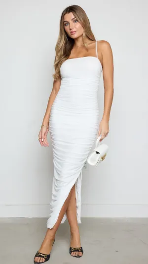 Frill midi dress
