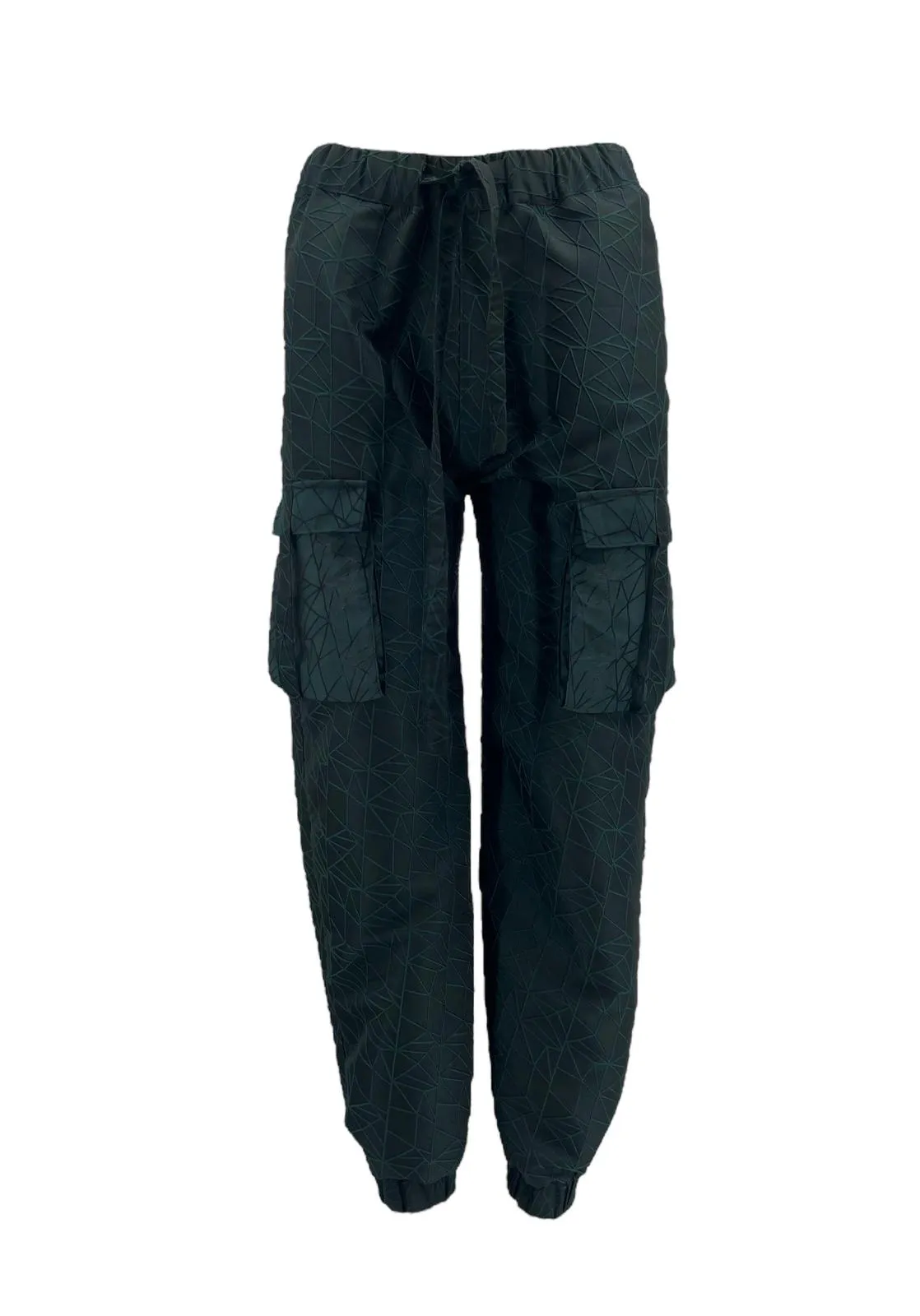 Geometric Brocade Cargo Pants