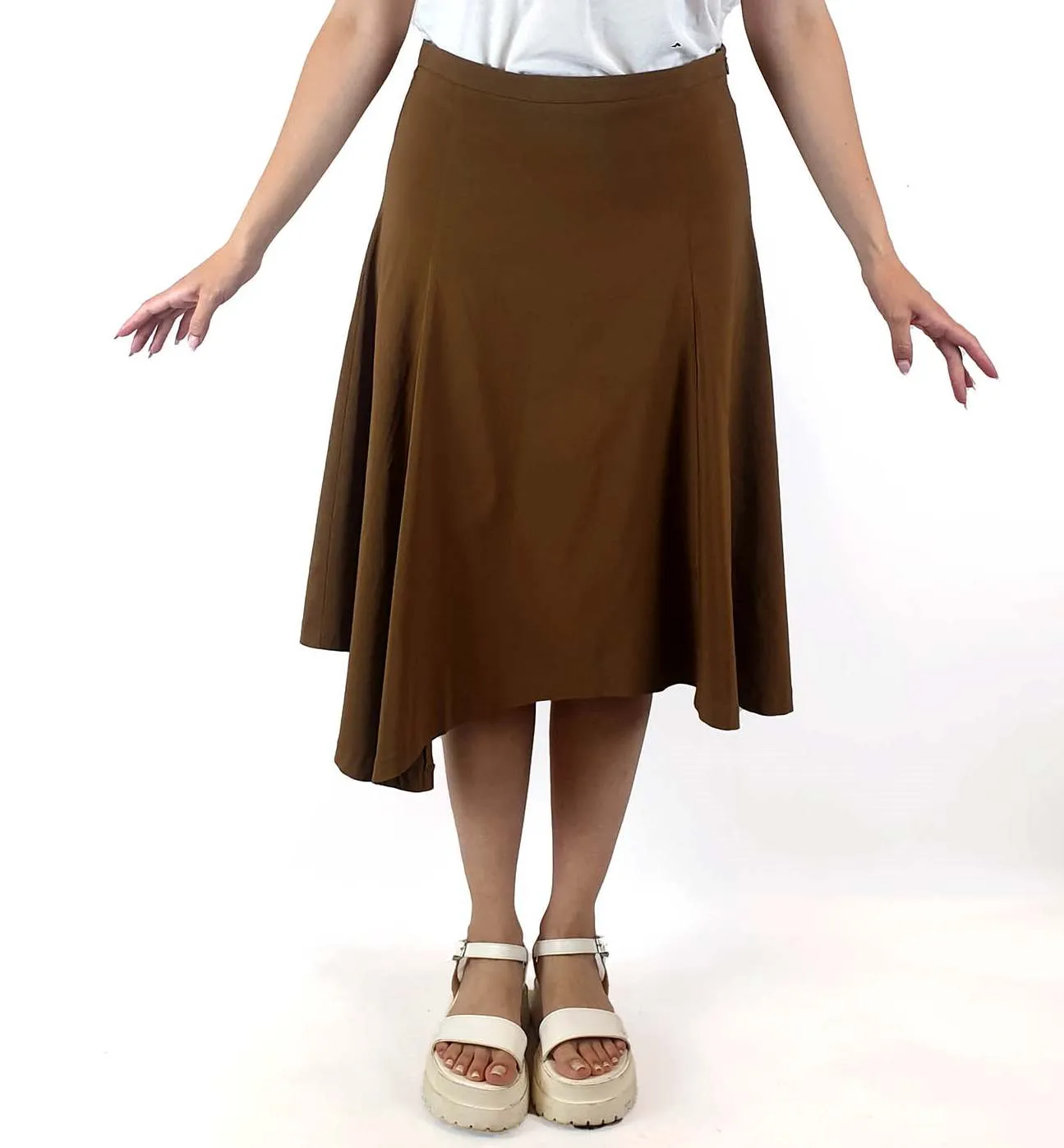 George tan A-line skirt size 10