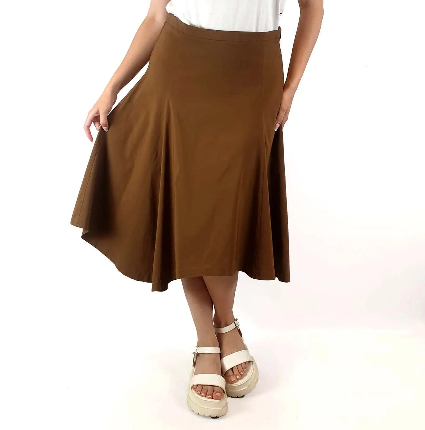 George tan A-line skirt size 10
