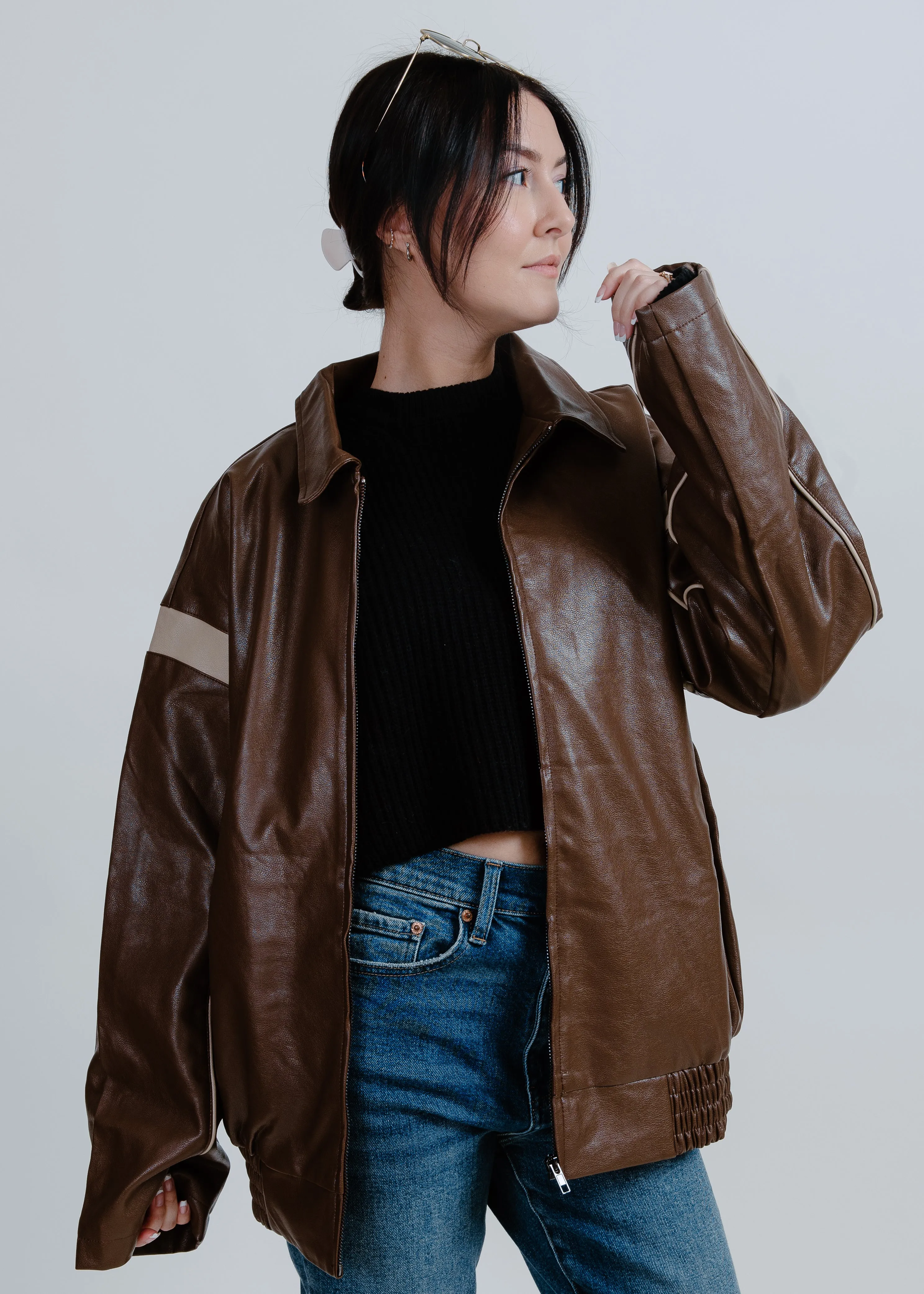 Georgia Leather Bomber Jacket