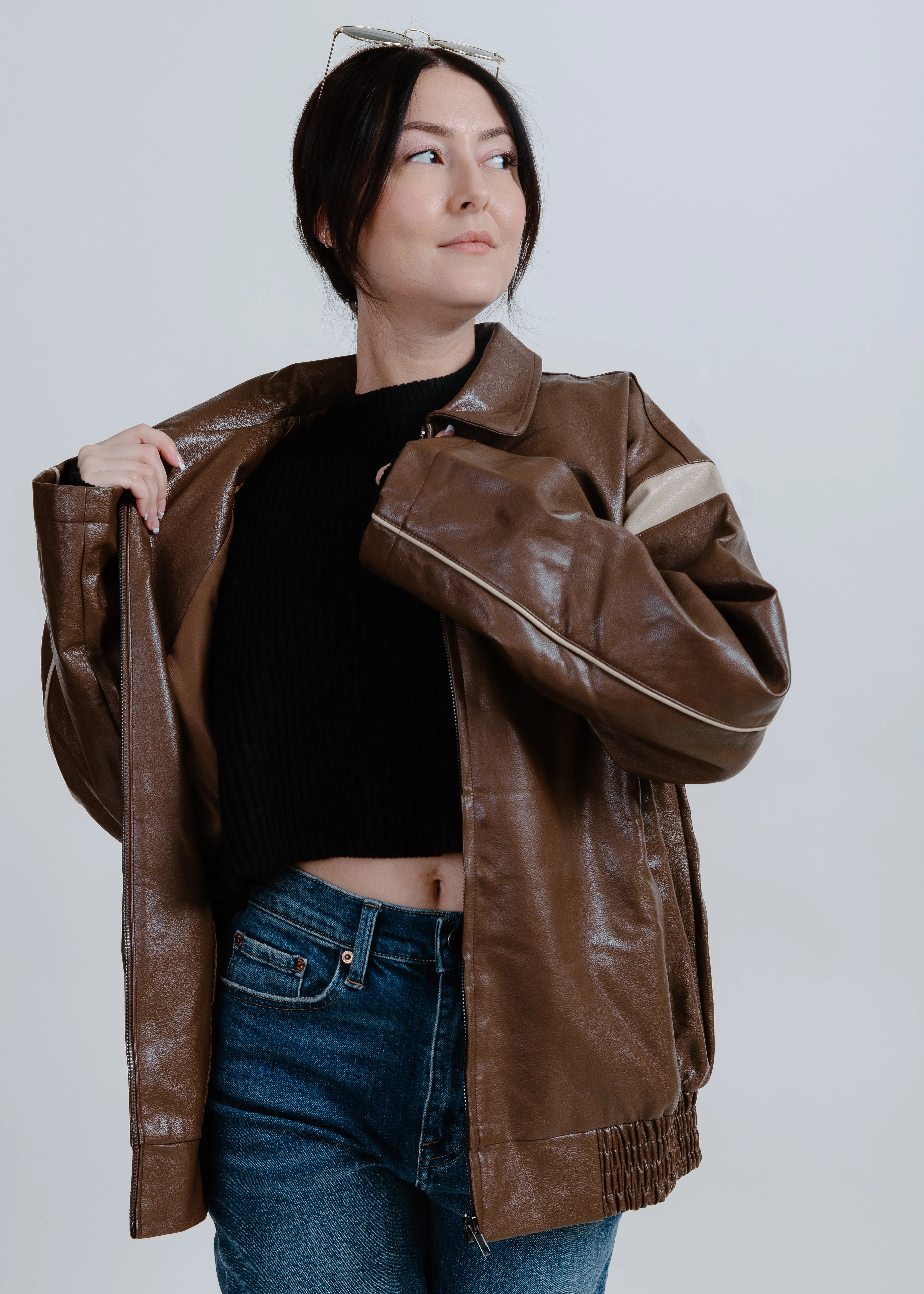 Georgia Leather Bomber Jacket