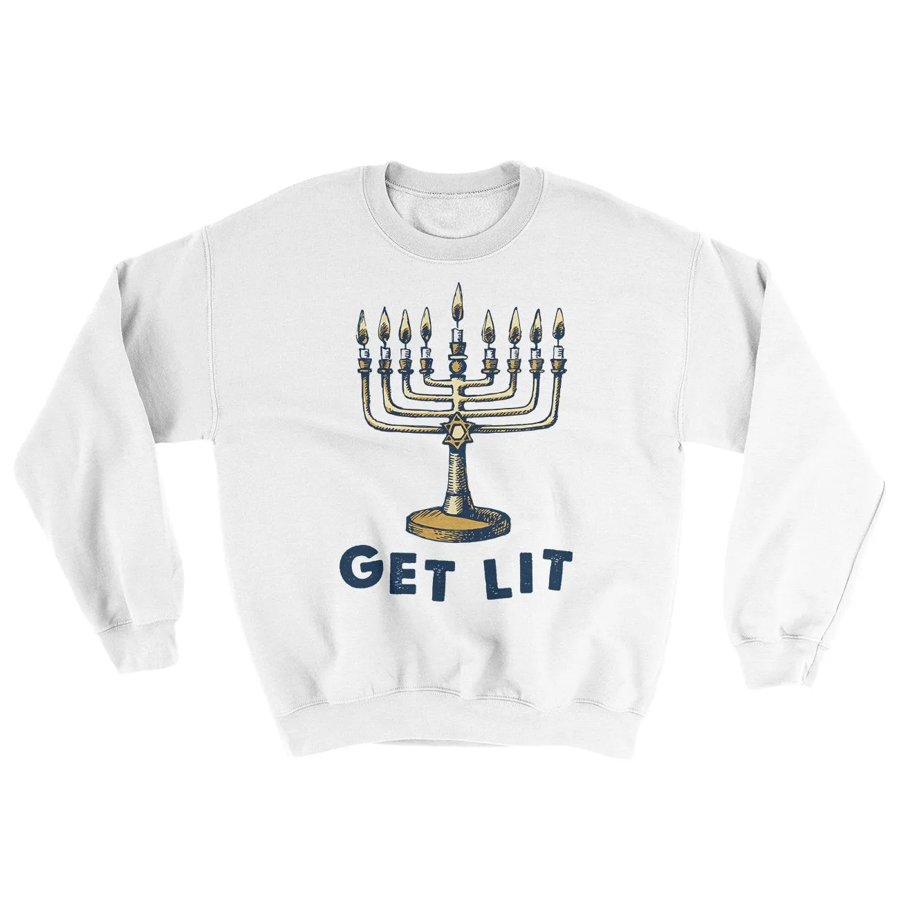 Get Lit for Hanukkah Ugly Sweater