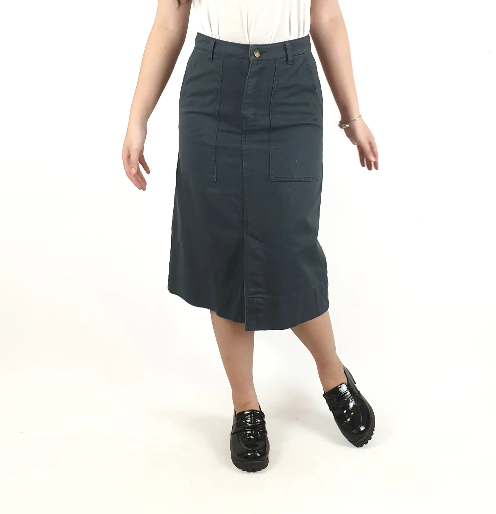 Gorman dark green denim pencil skirt size 6