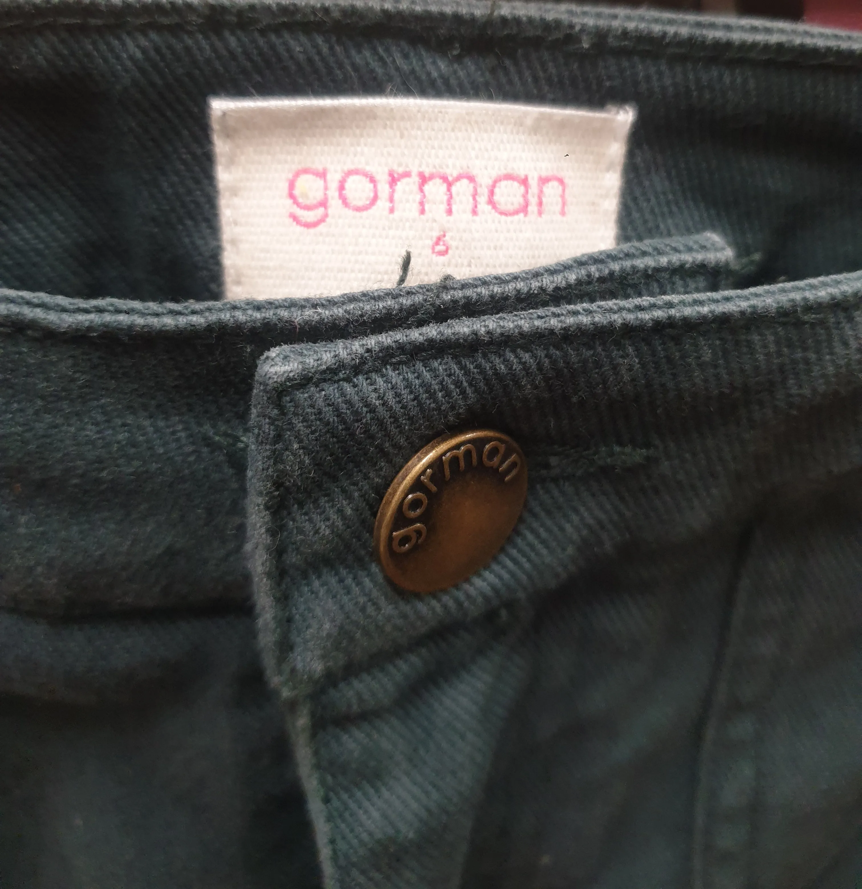 Gorman dark green denim pencil skirt size 6