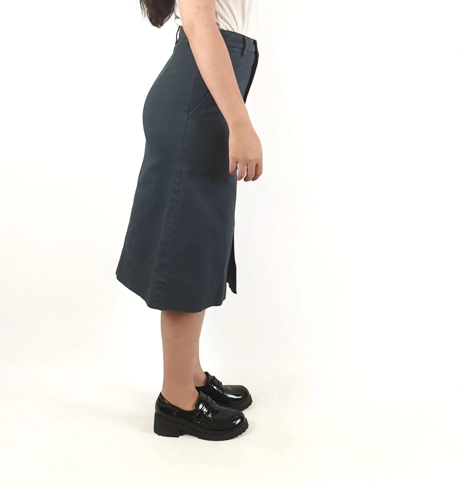 Gorman dark green denim pencil skirt size 6