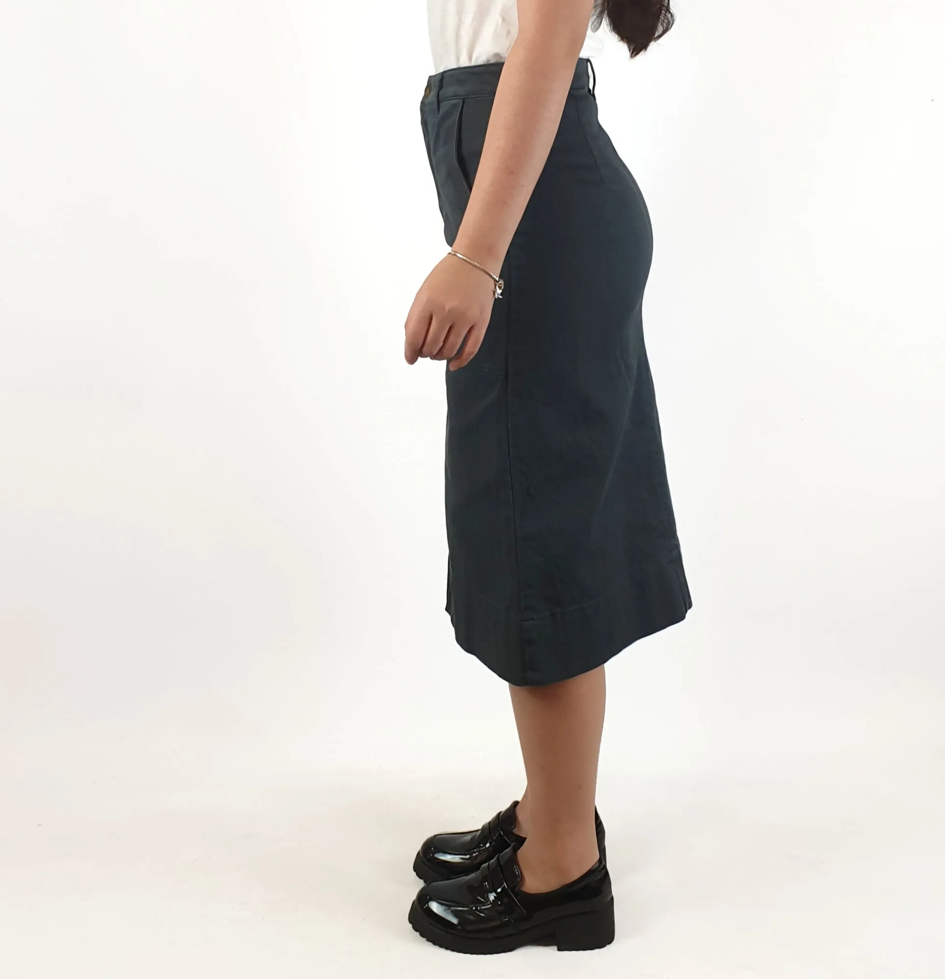 Gorman dark green denim pencil skirt size 6