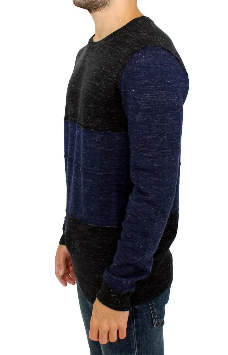Gray crewneck wool sweater