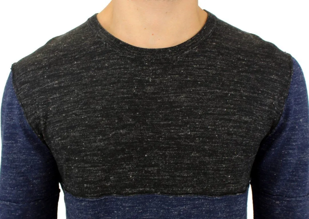 Gray crewneck wool sweater